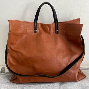 Clare V. Brown Leather Tote